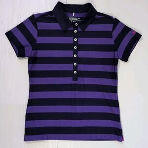 Nike Golf Womens S Purple Dri-FIT Polo Shirt Tour Performance Athletic Top